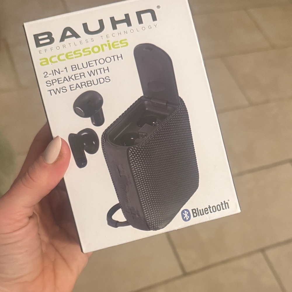 Black Bluetooth Speaker with TWS Earbuds